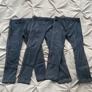 The children’s place size 5-6 denim leggings bundle of 3